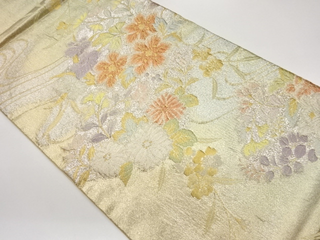 JAPANESE FUKURO OBI / WOVEN FLOWERS
